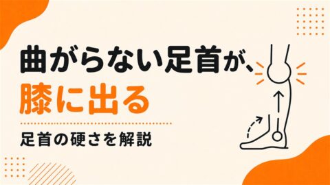 足首が曲がらないと、なぜ膝や腰に出るのか