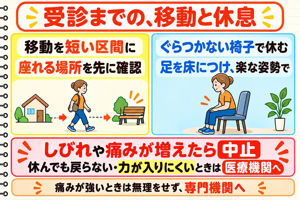 図3:受診までの、移動と休息